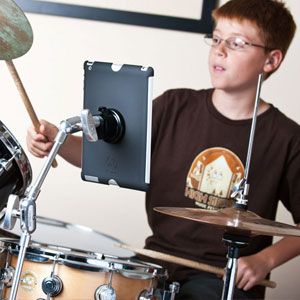 Mount iPad or Galaxy Tablet Securely to a Drum Set Kit