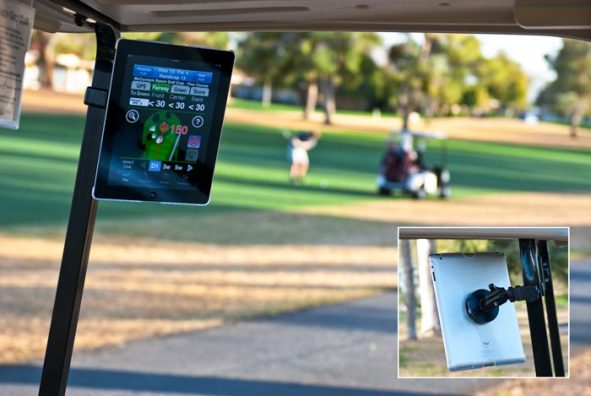 Mount iPad or Smartphone Securely to a Golf Cart