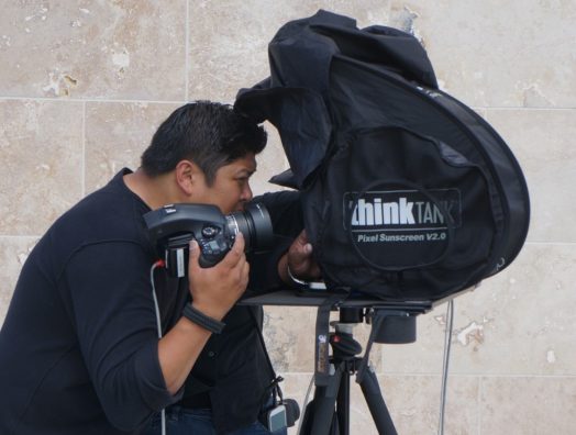 Shooting Tethered Outdoors with thinkTank Sunscreen