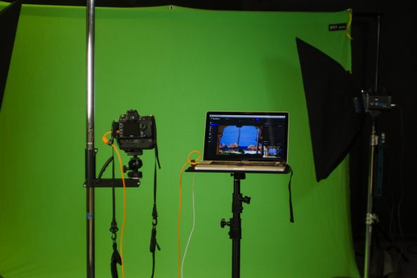 Inspired Tethered Setup with Green Screen: Dave Cross