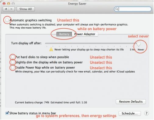Tether-Friendly Settings for Apple MacBook and Mac Pro