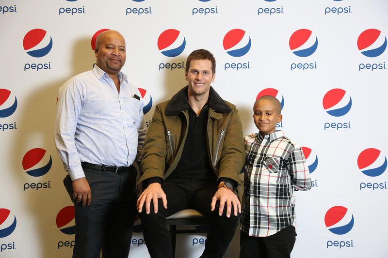 Tom Brady with guests at Pepsi event