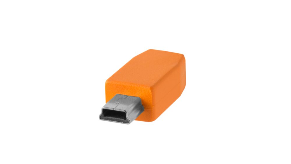 Tether Tools TetherPro USB-C to 2.0 Mini-B 5-Pin Cable 15ft Orange