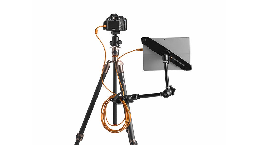 Kit attached to a tripod