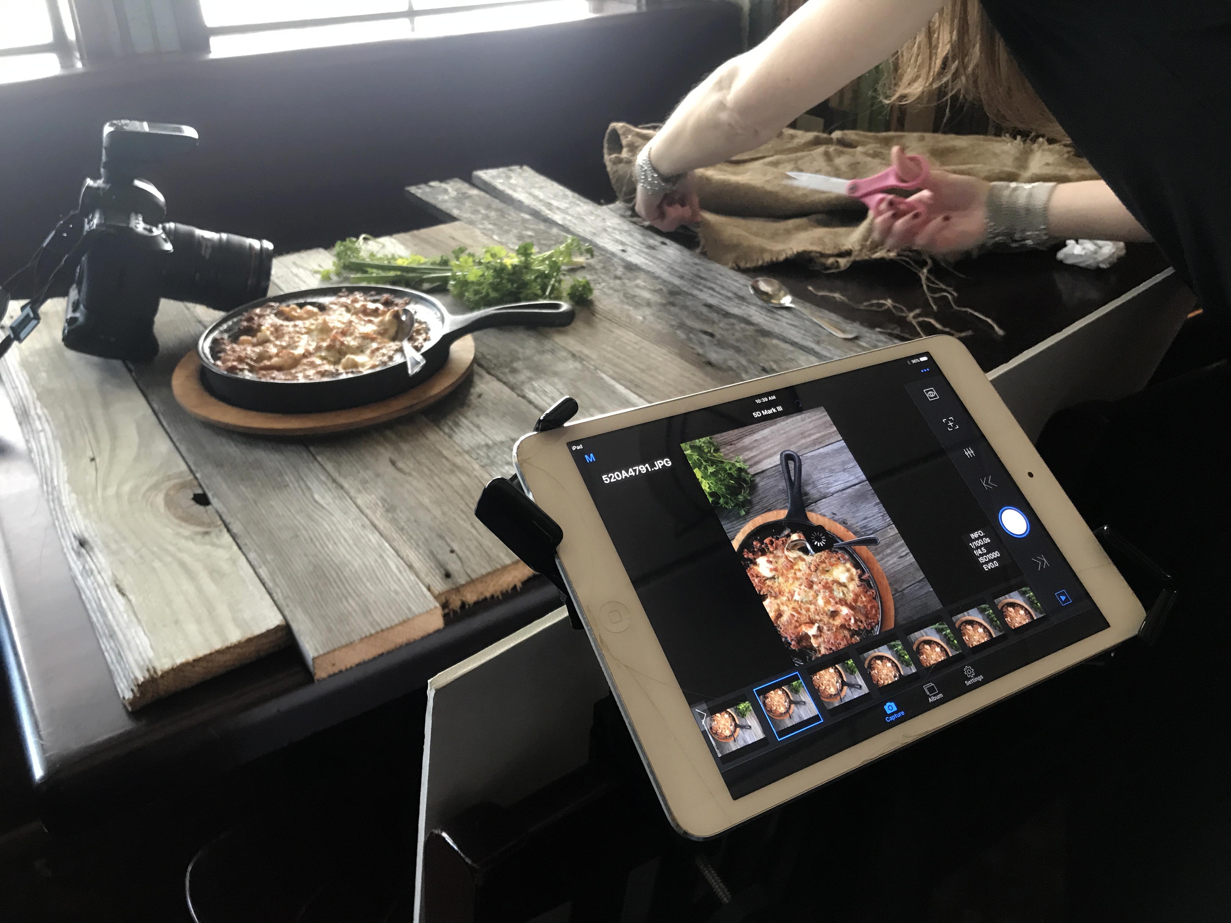 Food Photography Using the Case Air Wireless Tethering System
