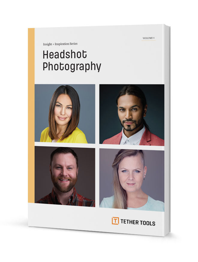 A book with a title that reads: Headshot Photography