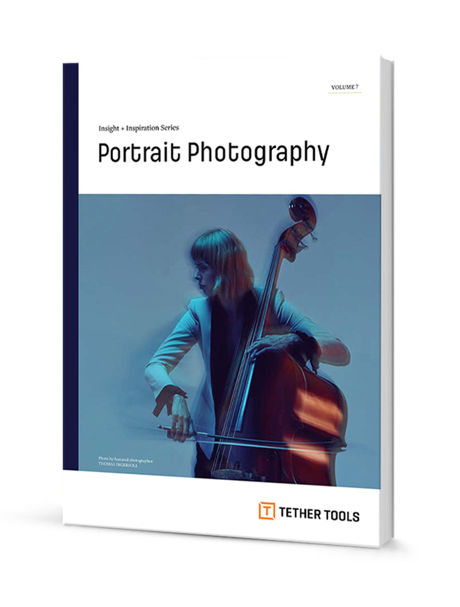 A book with a title that reads: Portrait Photography
