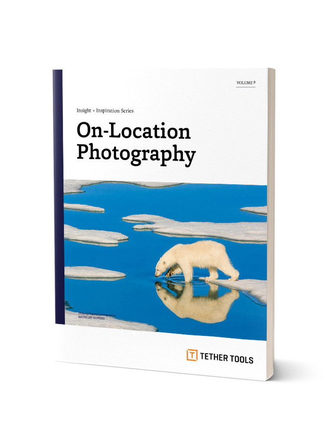 A book with a title that reads: On-Location Photography