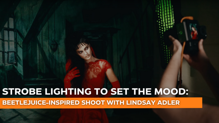 Strobe Lighting to Set the Mood: Beetlejuice-Inspired Shoot with Lindsay Adler