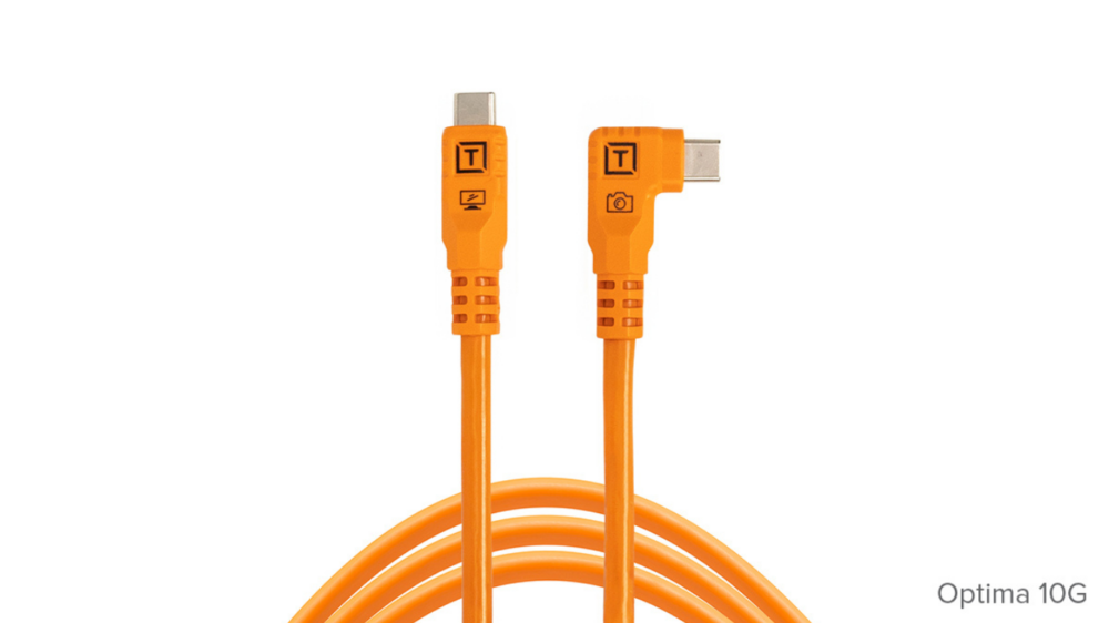 TetherPro Optima 10G USB-C, Straight to Right Angle Cable - Image 3